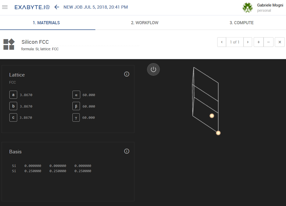 Materials viewer